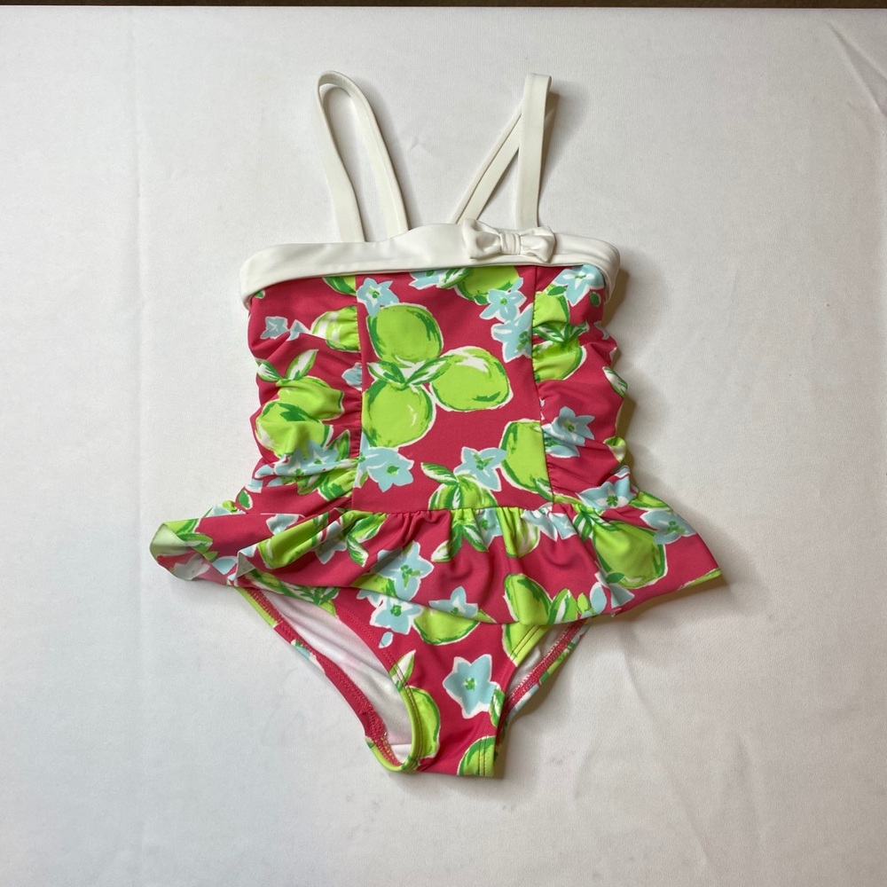 Janie and Jack pink one piece with limes
